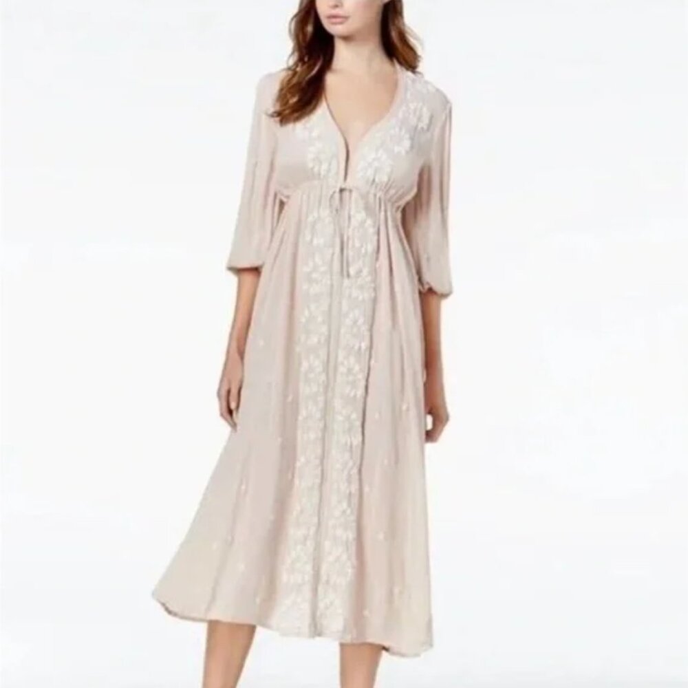 Free People Fable Midi Dress Cream size XL